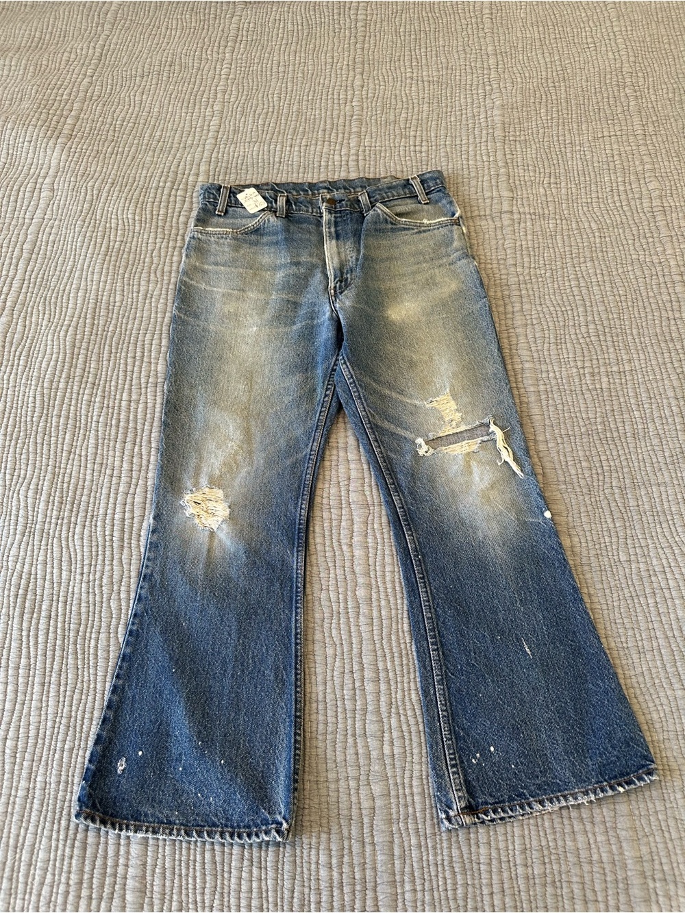 Vintage 90’s Boot Cut Orange Tag Levi's Distressed Blue Bootcut Jeans